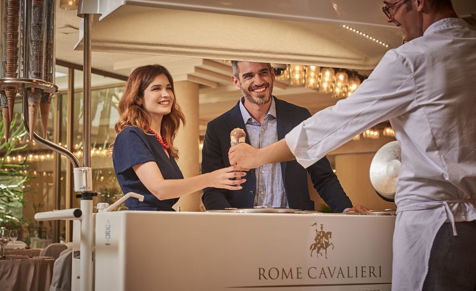 Rome Cavalieri, Gelato at Sunday Brunch