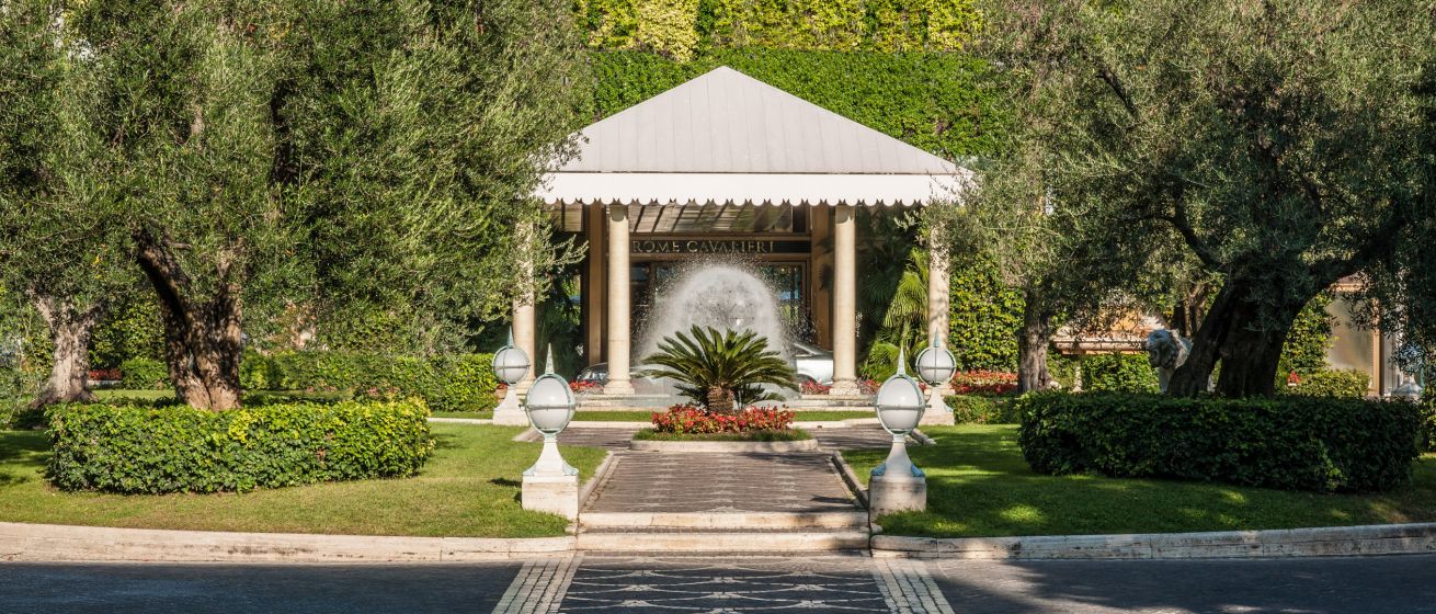 Rome Cavalieri, Entrance