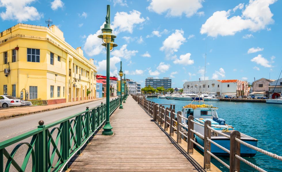 Promenade at marina of Bridgetown, Barbados