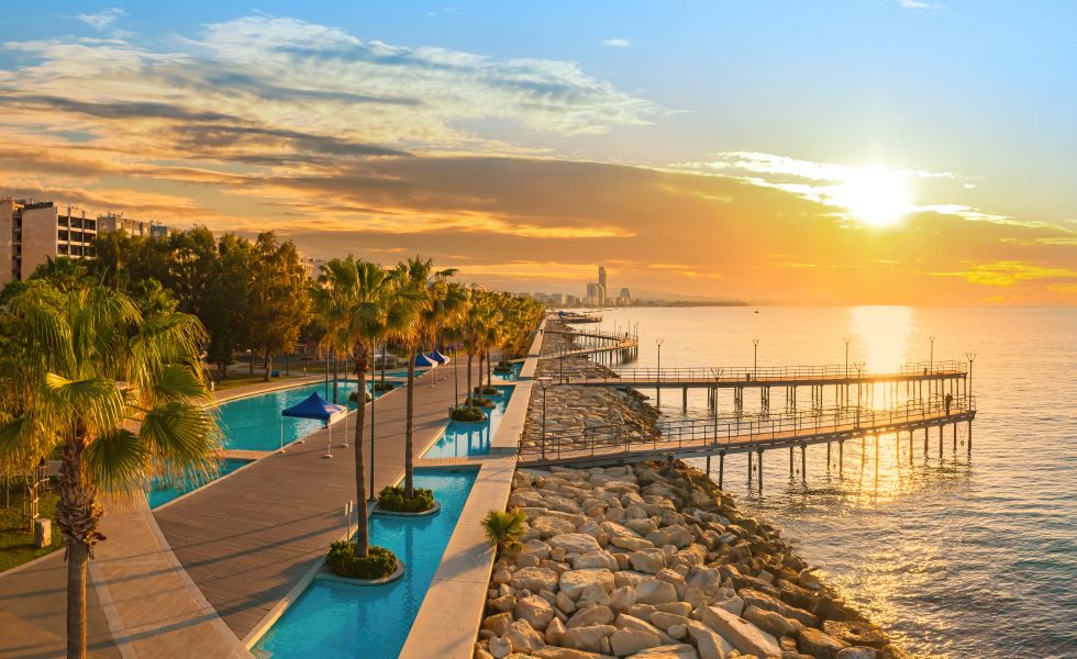 Limassol at sunset, Cyprus