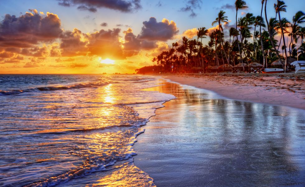 Beach sunset, Jamaica