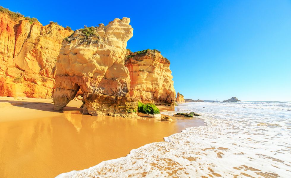Praia da Rocha in Portimao, Algarve, Portugal
