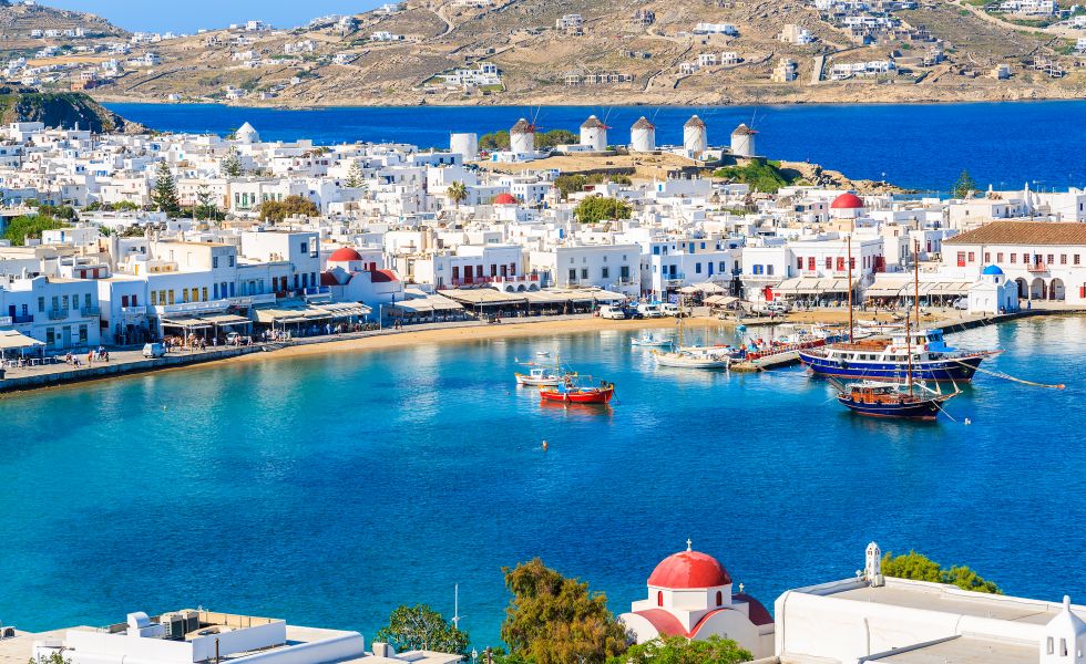 Mykonos Port, Cyclades islands, Greece