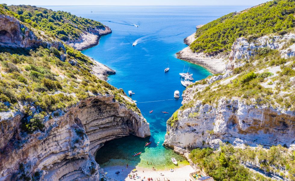 Stiniva on the island Vis, Croatia